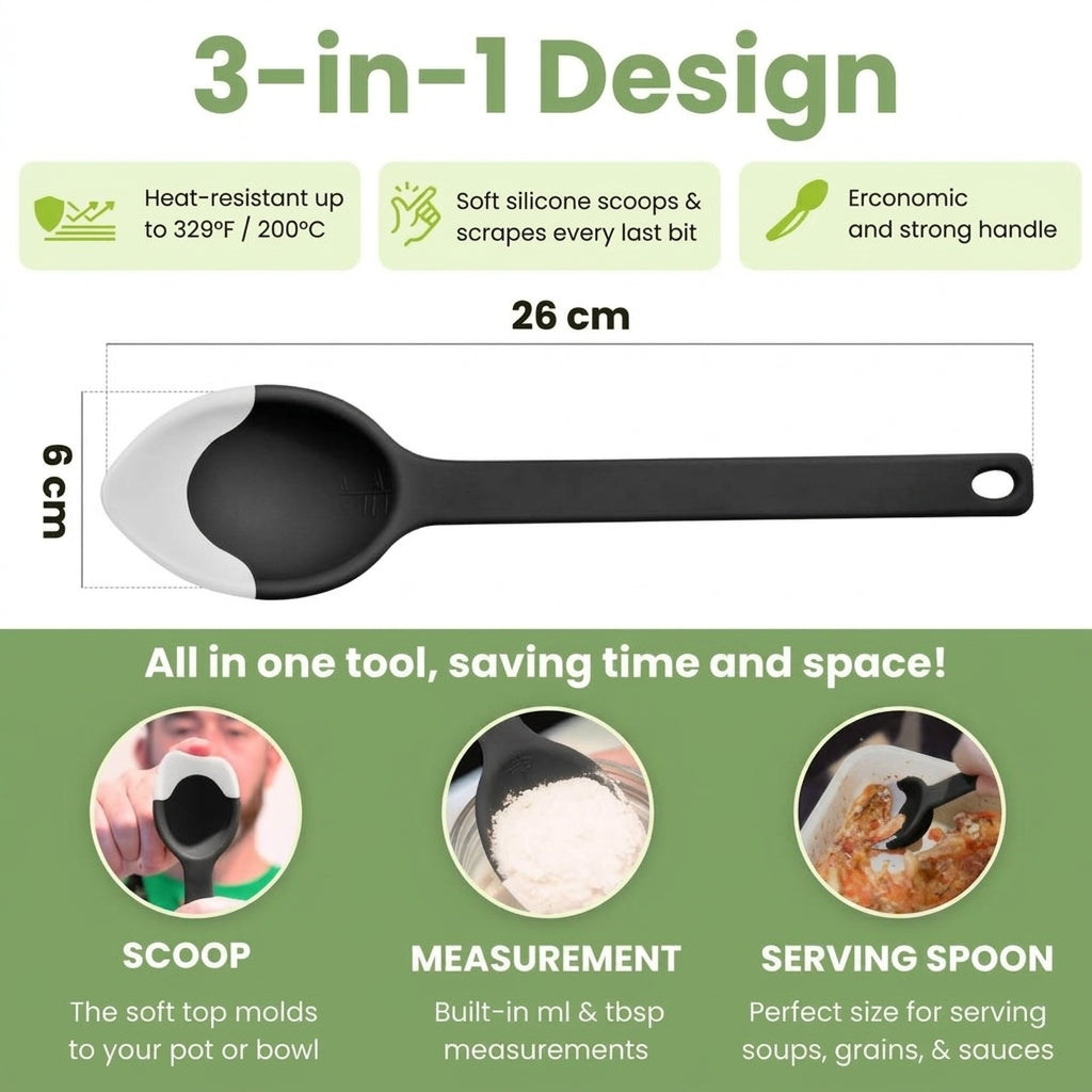 Soft Top Silicone Kitchen LADLE Spoon