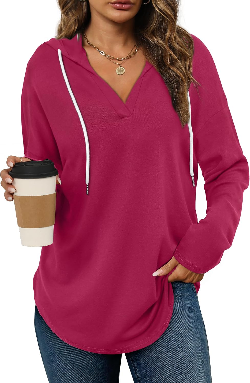 Womens Fashion Tops Hoodies for Women Pullover Oversized Sweatshirts Long SLeeve Shirts Loose Fit