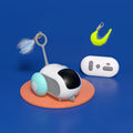 Pet Attraction Running Car Smart Toy Teaser Wand Feather Toy Autonomous Driving Mode